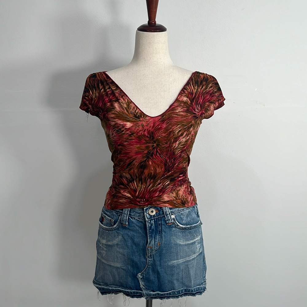 Vintage wet seal abstract blouse